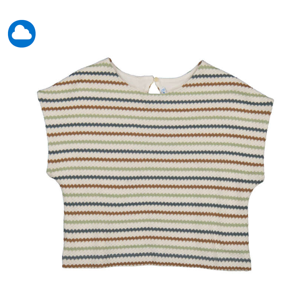 Mayoral Girl Crochet Look Top- Bone-MAYORAL-Little Giant Kidz