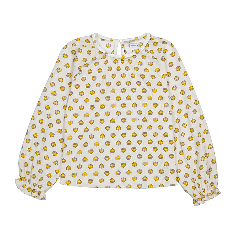 Mayoral Girl Macchiato Long Sleeve T-Shirt-MAYORAL-Little Giant Kidz