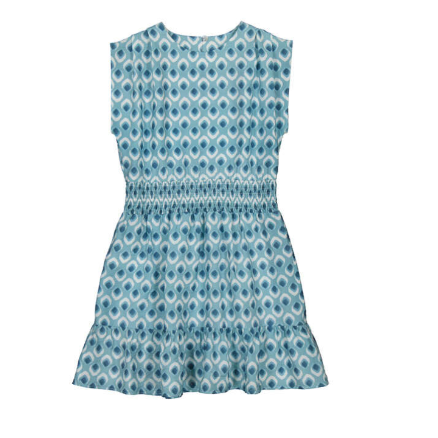 Mayoral Girl Printed Dress- Seaweed-MAYORAL-Little Giant Kidz