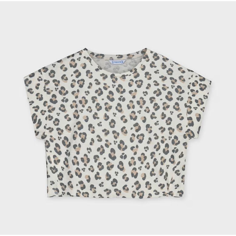 Mayoral Girl Printed T-shirt - Bone-MAYORAL-Little Giant Kidz