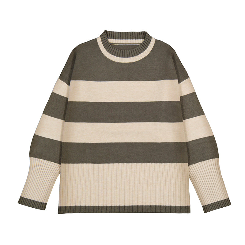 Mayoral Girl Striped Jumper-Green-MAYORAL-Little Giant Kidz