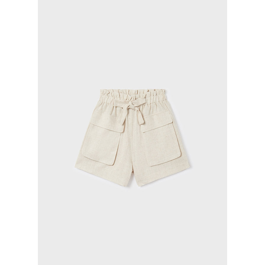 Mayoral Linen Shorts - Oatmeal-MAYORAL-Little Giant Kidz