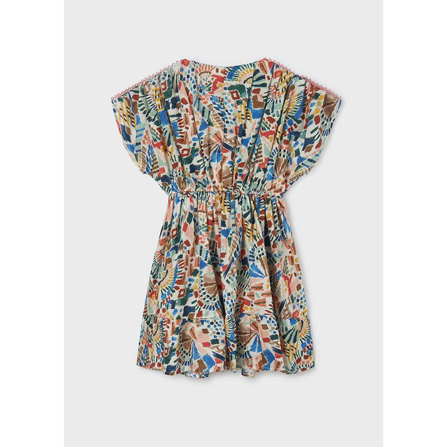 Mayoral Printed Cotton Dress-MAYORAL-Little Giant Kidz