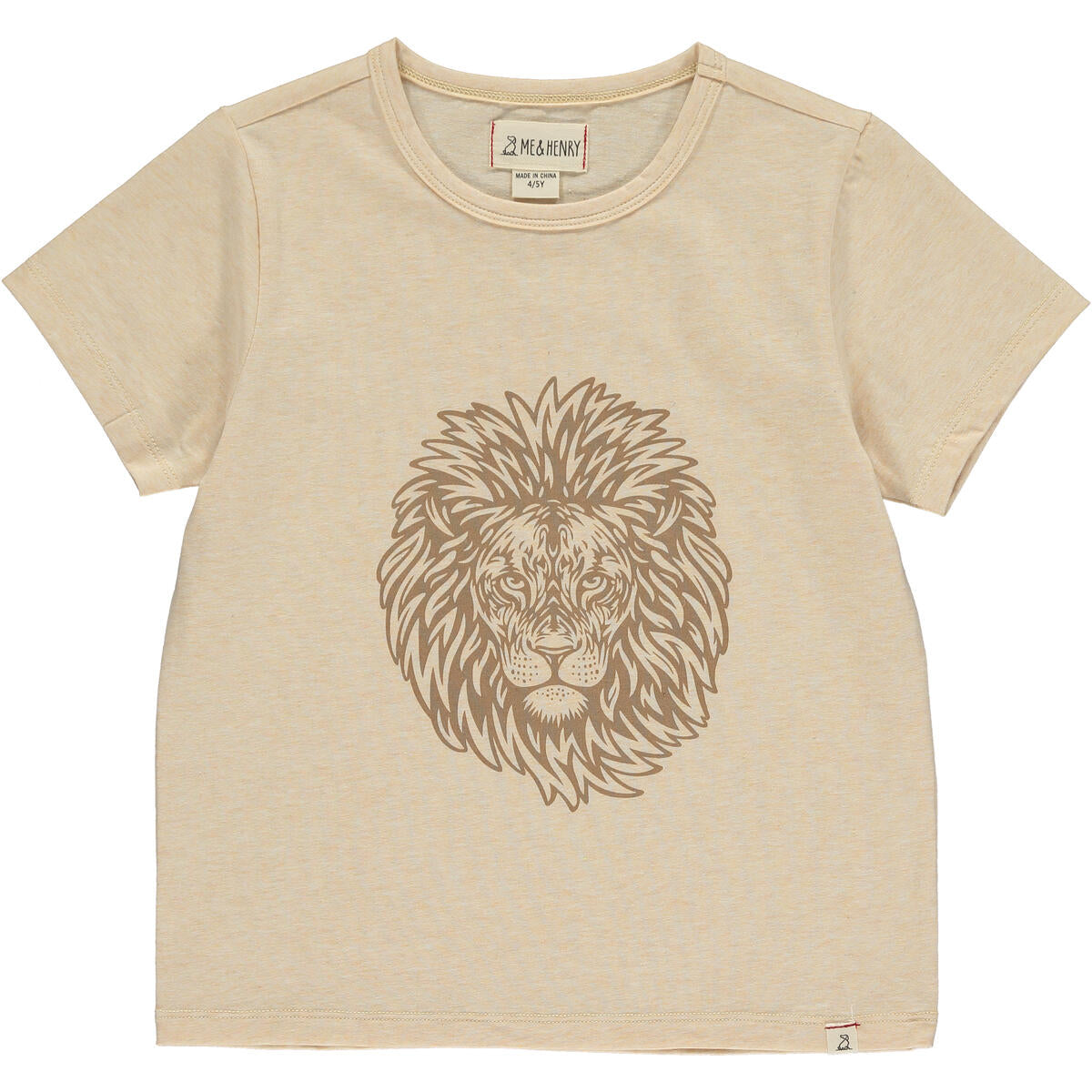 Me & Henry Cream Lion Falmouth Tee-ME & HENRY-Little Giant Kidz