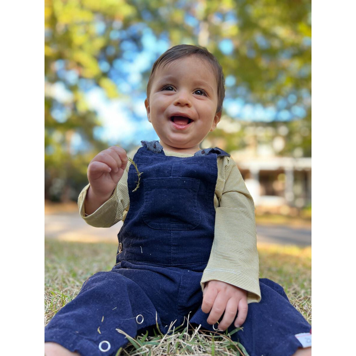 Me & Henry Harrison Cord Overalls - Navy-ME & HENRY-Little Giant Kidz