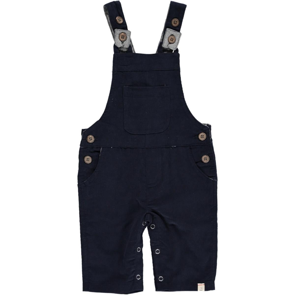 Me & Henry Harrison Cord Overalls - Navy-ME & HENRY-Little Giant Kidz