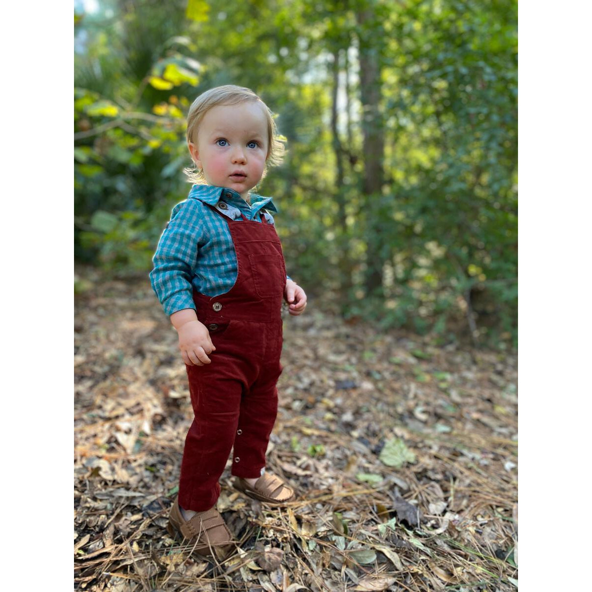 Me & Henry Jellico Woven Overalls - Red-ME & HENRY-Little Giant Kidz