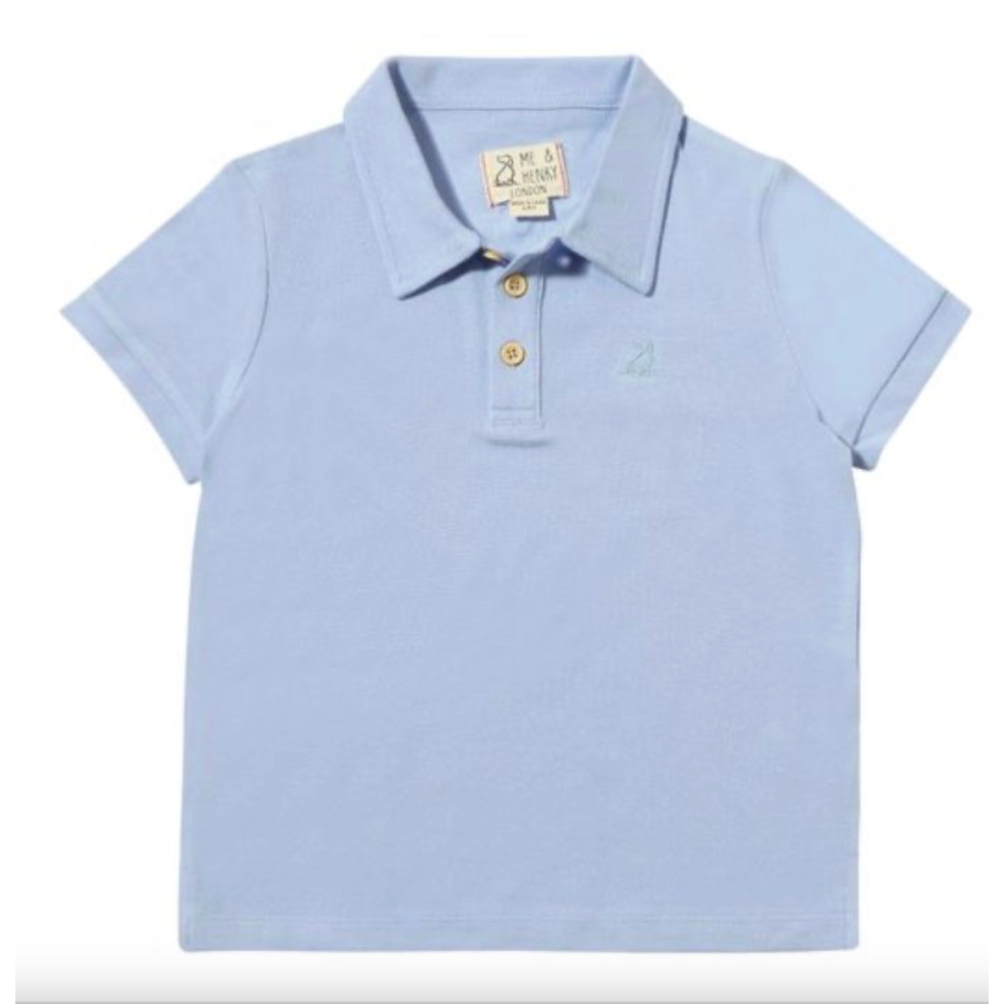 Me & Henry Polo- Pale Blue Pique-ME & HENRY-Little Giant Kidz