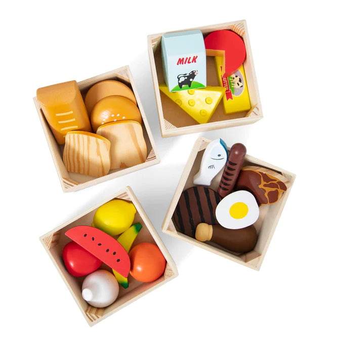 Wooden online food set