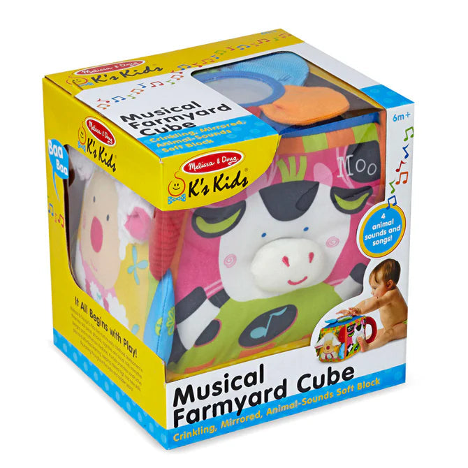 Melissa & Doug K’s Kids Musical Farmyard Cube Learning Toy-MELISSA & DOUG-Little Giant Kidz