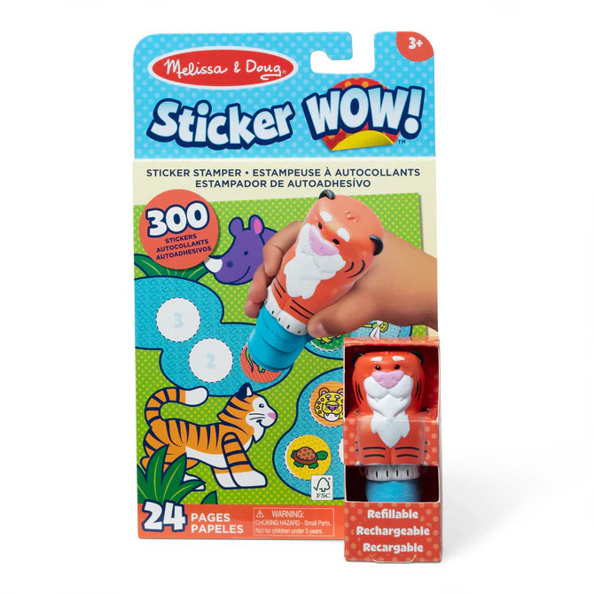 Melissa & Doug Sticker WOW!® Activity Pad & Sticker Stamper - Tiger-MELISSA & DOUG-Little Giant Kidz