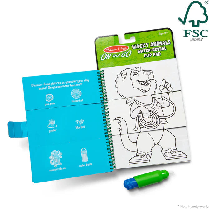 Melissa & Doug Water WOW!® Water-Reveal Flip Pad - Wacky Animals-MELISSA & DOUG-Little Giant Kidz