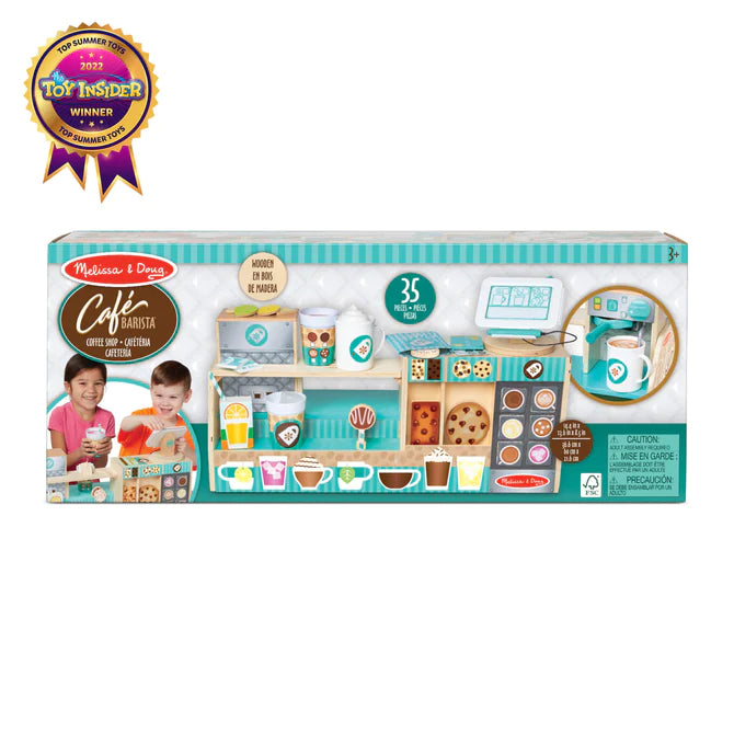 Melissa & Doug Wooden Cafe Barista Coffee Shop-MELISSA & DOUG-Little Giant Kidz
