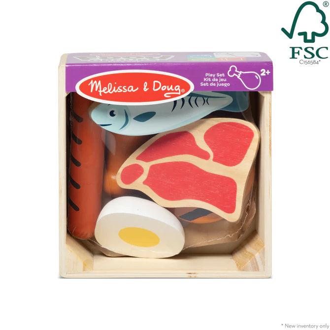 Melissa & Doug Wooden Food Groups Play Set - Protein-MELISSA & DOUG-Little Giant Kidz