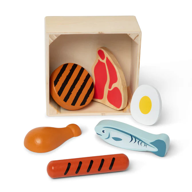 Melissa & Doug Wooden Food Groups Play Set - Protein-MELISSA & DOUG-Little Giant Kidz