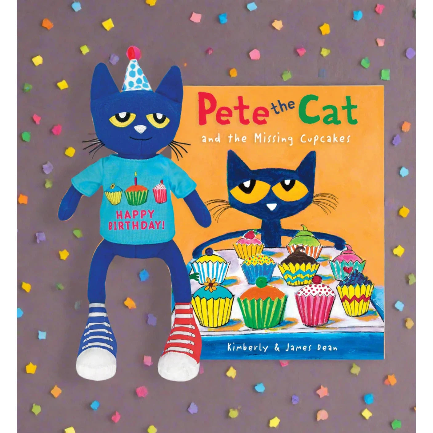 MerryMakers Pete the Cat Birthday Party Plush Doll - 14"-MerryMakers-Little Giant Kidz