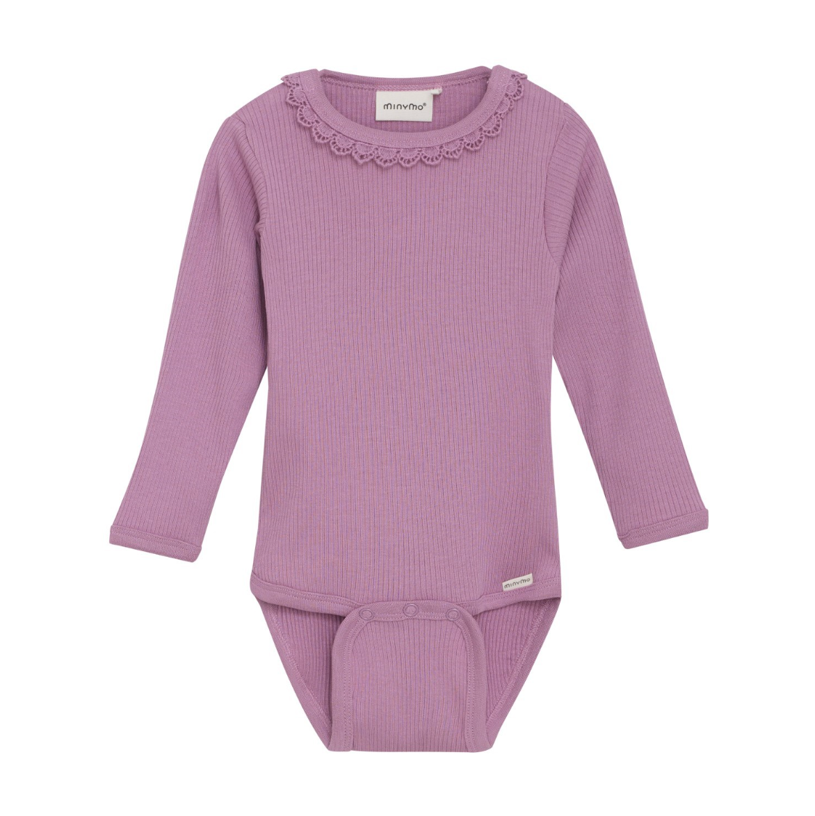 Minymo Long Sleeve Bodysuit-Mauve Orchid-MINYMO-Little Giant Kidz