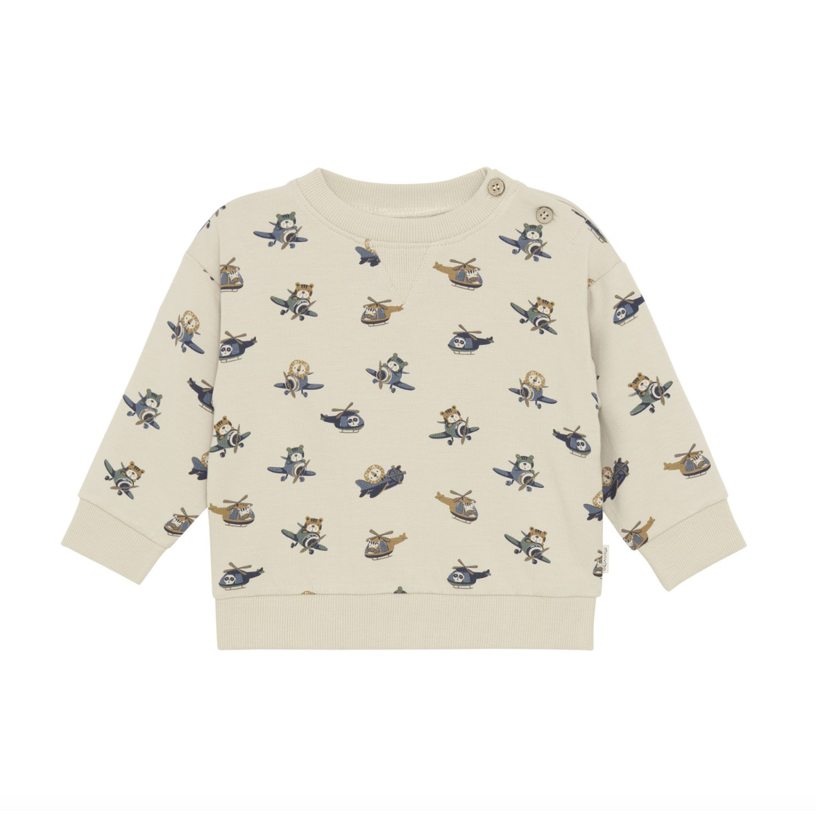 Minymo Long Sleeve Sweatshirt- Oxford Tan-MINYMO-Little Giant Kidz