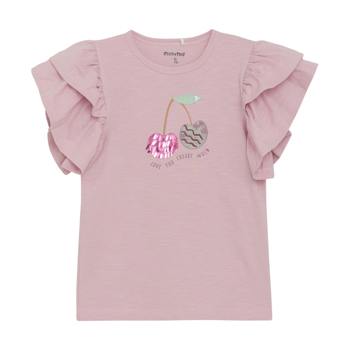 Minymo Short Sleeve T-Shirt-Bleached Mauve-MINYMO-Little Giant Kidz