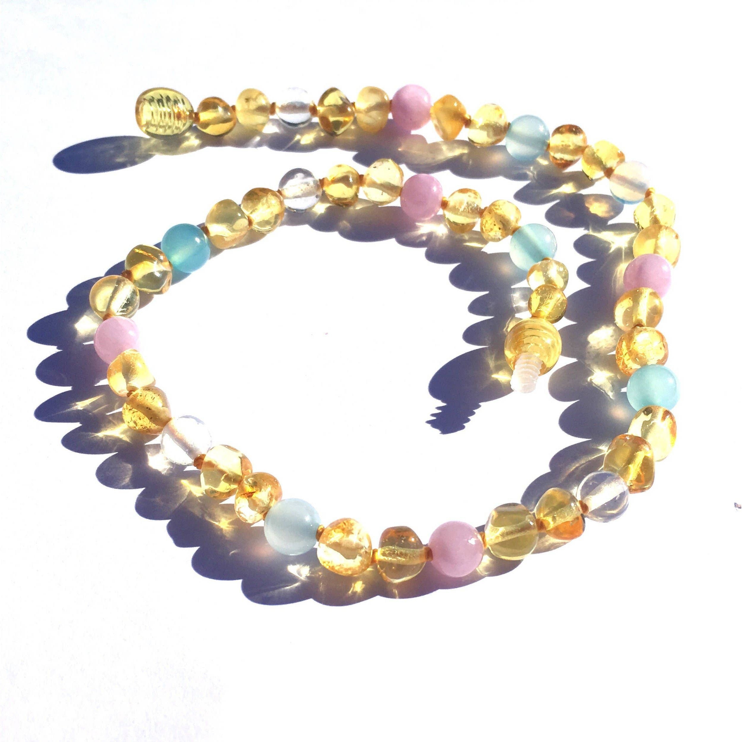 Momma Goose Products, Ltd. - Amber & Gemstone Necklaces - Adult - Lemongrass: 12"-MOMMA GOOSE-Little Giant Kidz