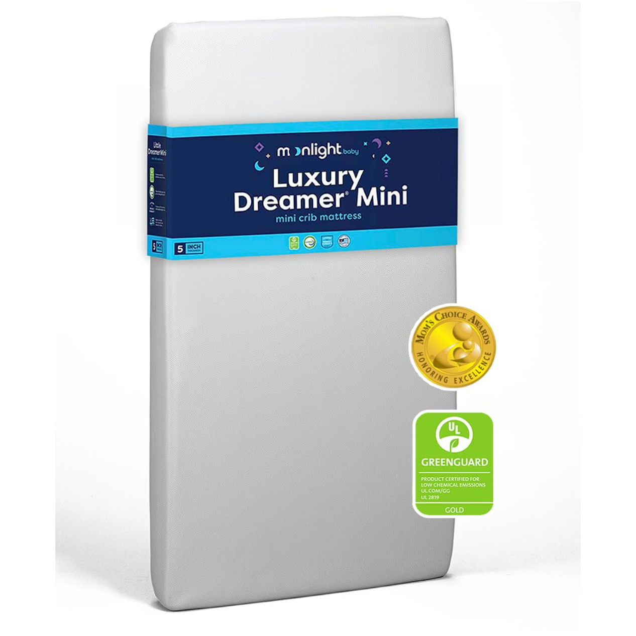 Moonlight Luxury Dreamer Mini Crib Mattress-MOONLIGHT SLUMBER-Little Giant Kidz
