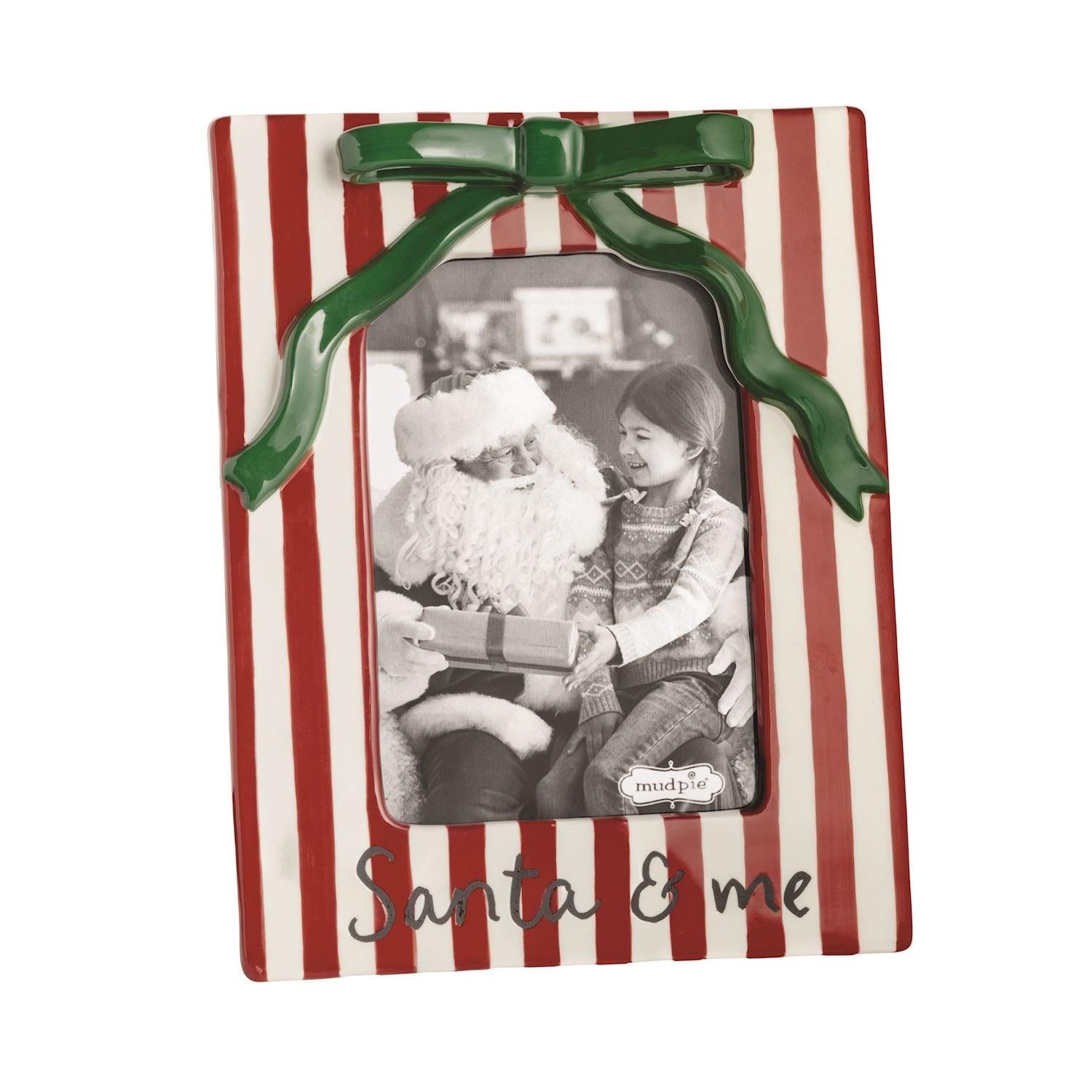 Mud Pie Ceramic Christmas Bow Frame-MUD PIE-Little Giant Kidz