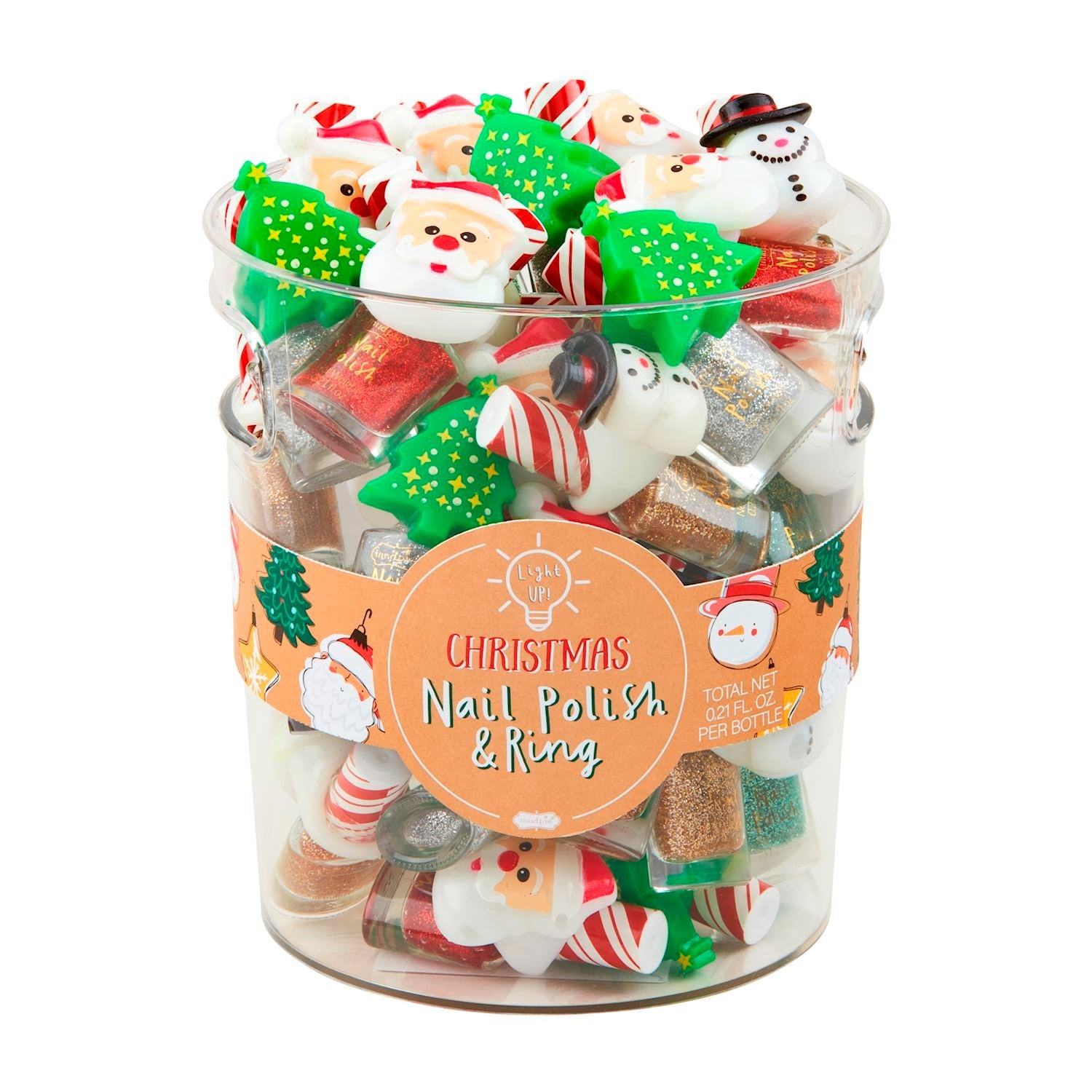 Mud Pie Christmas Nail Polish & Ring Set-MUD PIE-Little Giant Kidz