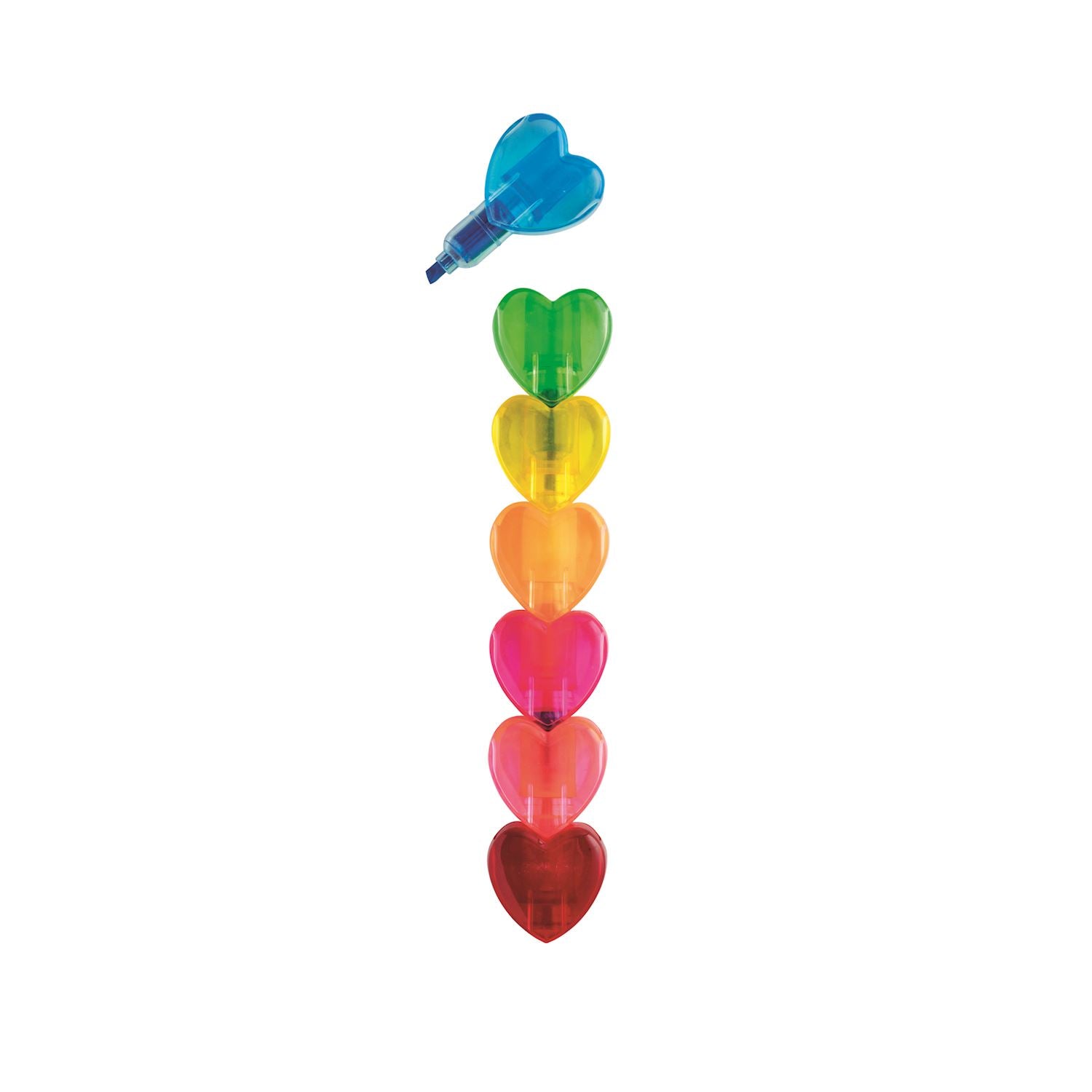 Mud Pie Clear Heart Stacking Marker Set-MUD PIE-Little Giant Kidz