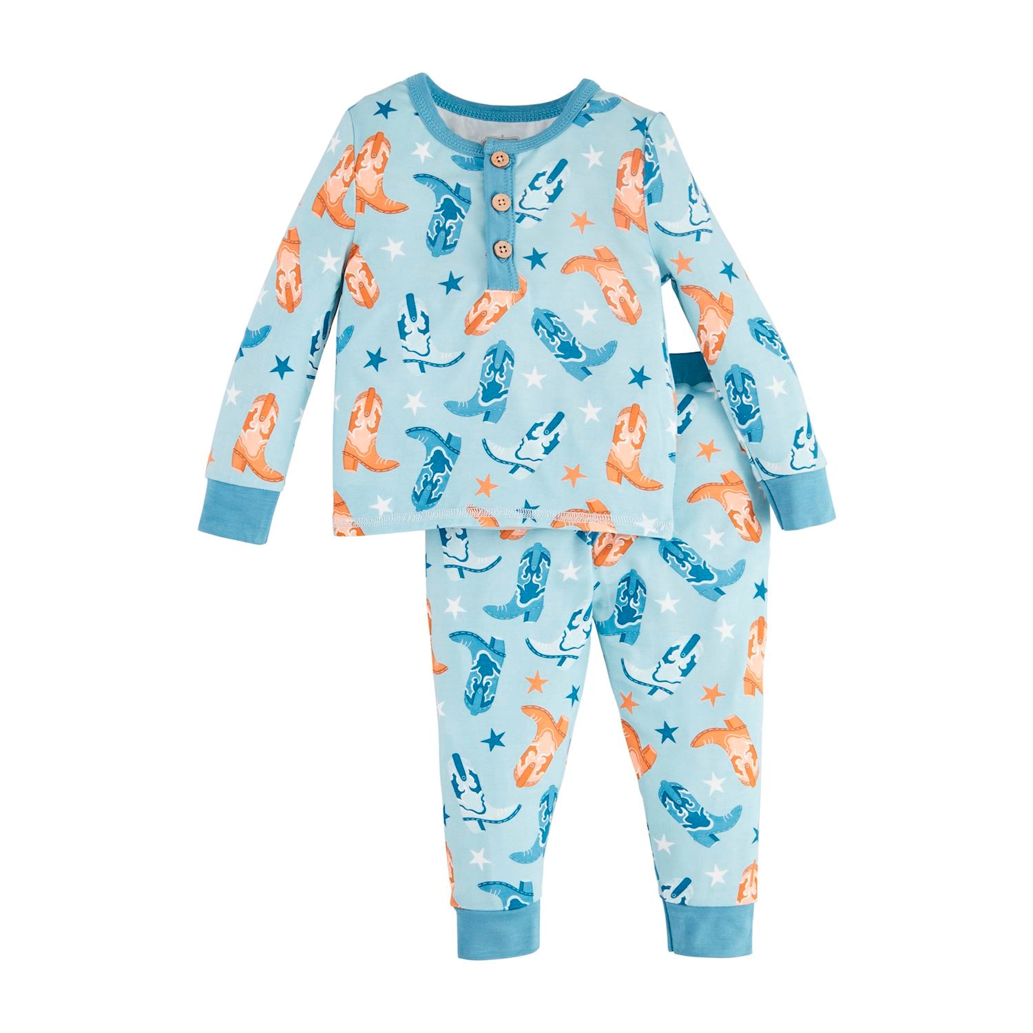 Mud Pie Cowboy Boots Pajama Set-MUD PIE-Little Giant Kidz