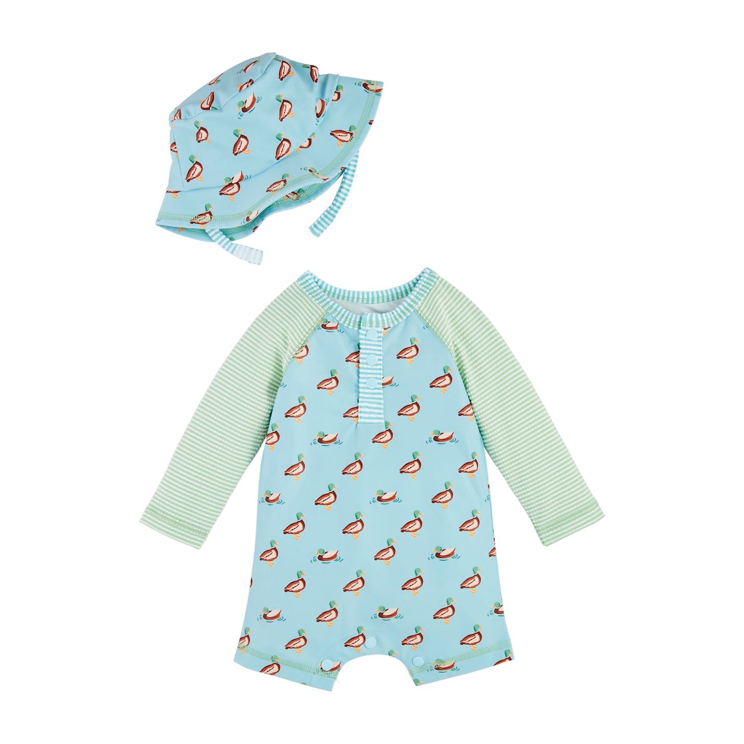 Mud Pie Duck Rashguard One-Piece & Hat Sets-MUD PIE-Little Giant Kidz
