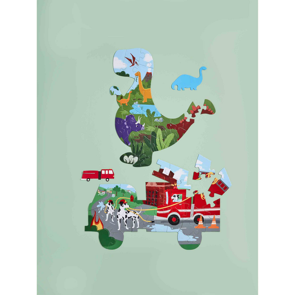 Mud Pie Fire Truck Shaped Puzzle-MUD PIE-Little Giant Kidz