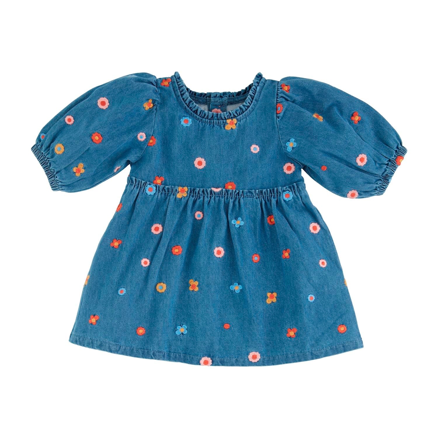 Mud Pie Floral Denim Dress 4T