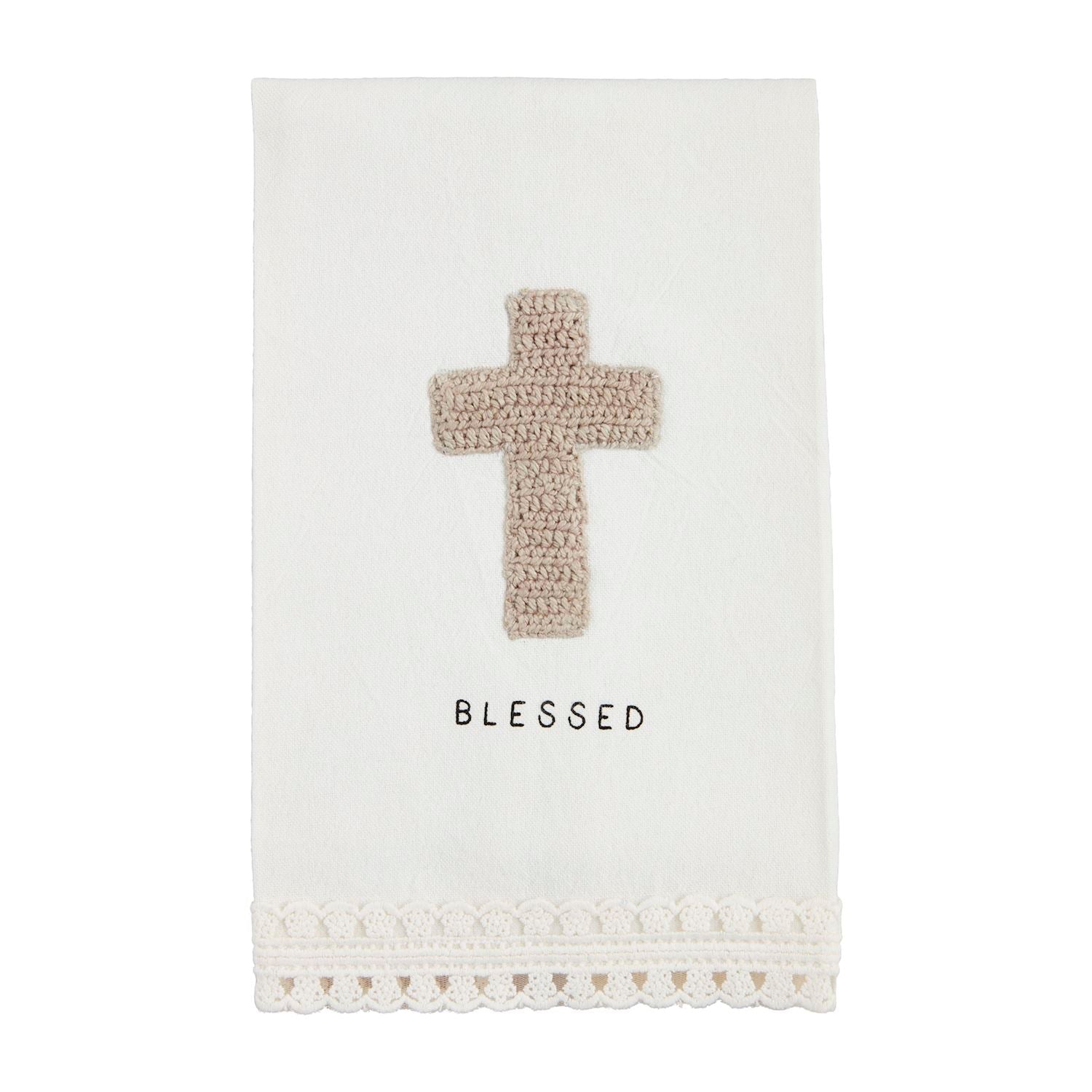 Mud Pie Happy Home Crochet Hand Towels-MUD PIE-Little Giant Kidz