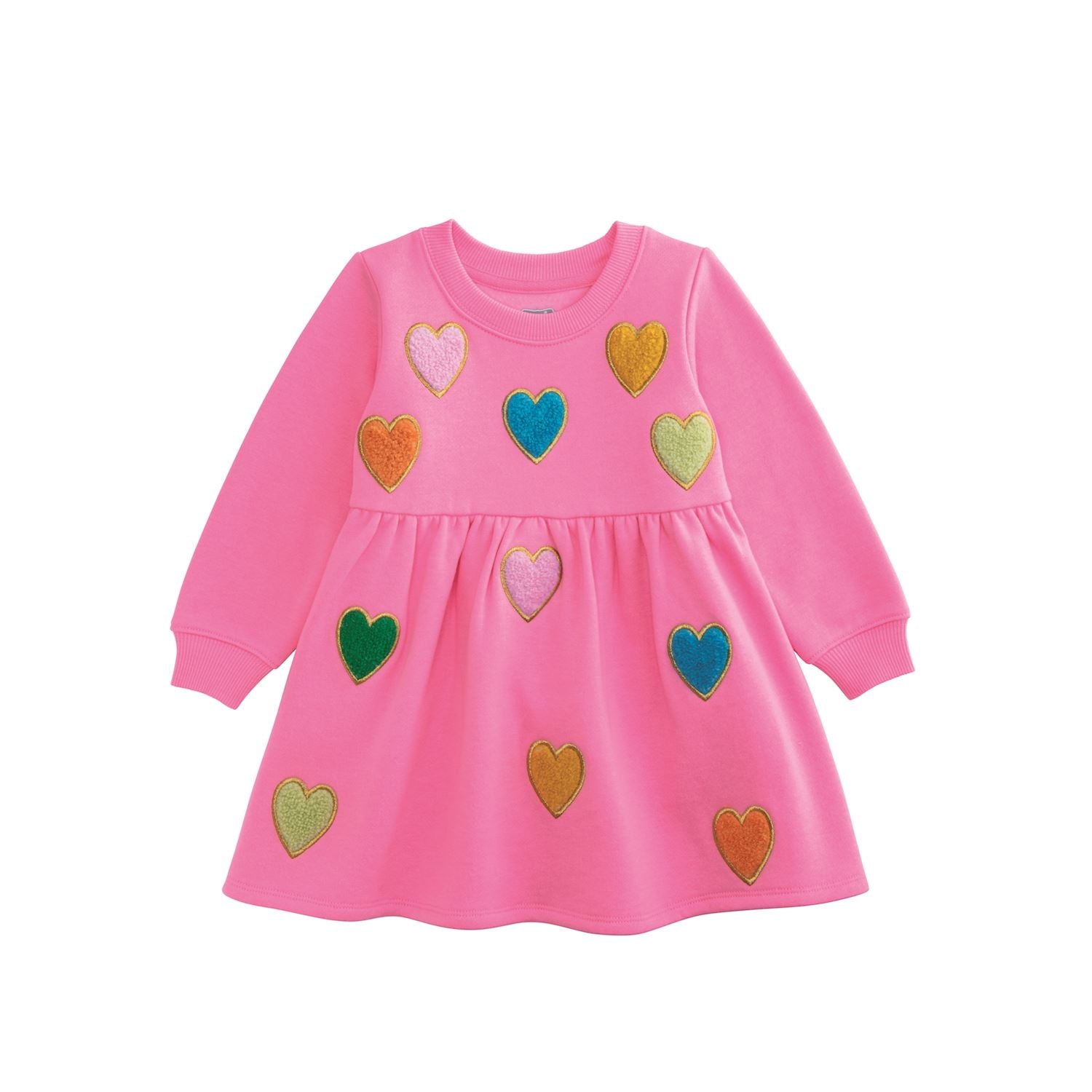 Mud Pie Heart Sweatshirt Dress-MUD PIE-Little Giant Kidz