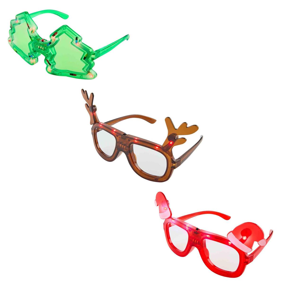 Mud Pie Holiday Light-Up Glasses-MUD PIE-Little Giant Kidz