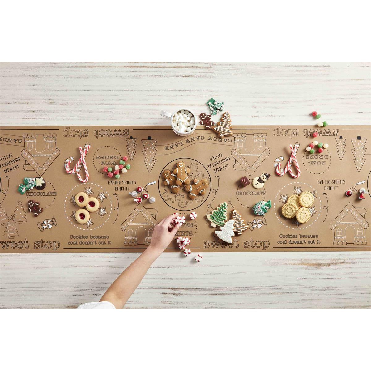 Mud Pie Holiday Sweets Kraft Table Runner-MUD PIE-Little Giant Kidz
