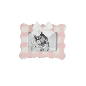Mud Pie Horizontal Pink Bow Picture Frame-MUD PIE-Little Giant Kidz