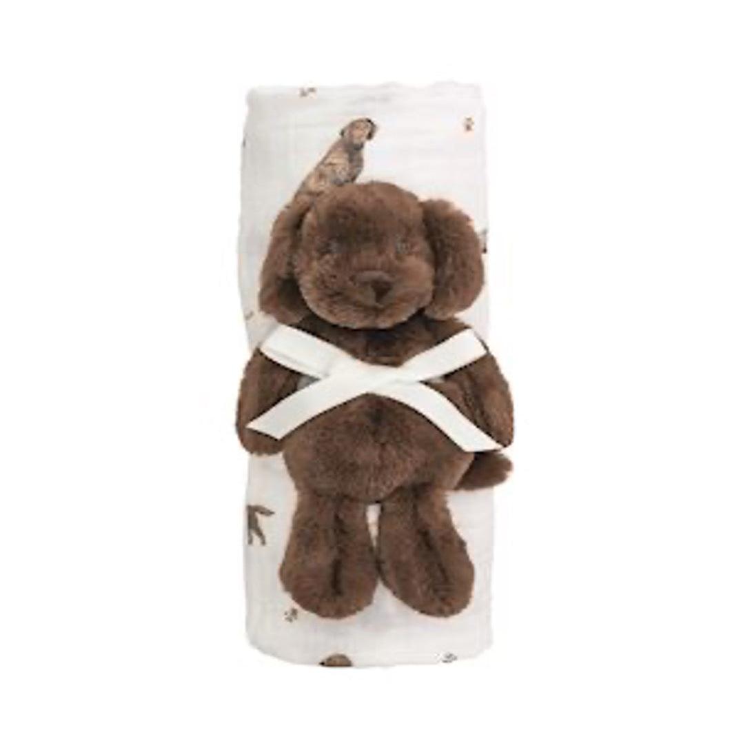 Mud Pie Lab Swaddle & Rattle Set-MUD PIE-Little Giant Kidz