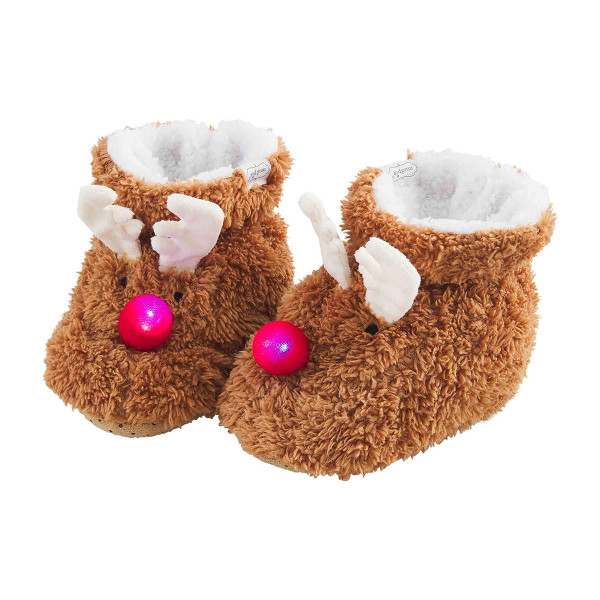Mud Pie Light Up Holiday Slippers-MUD PIE-Little Giant Kidz