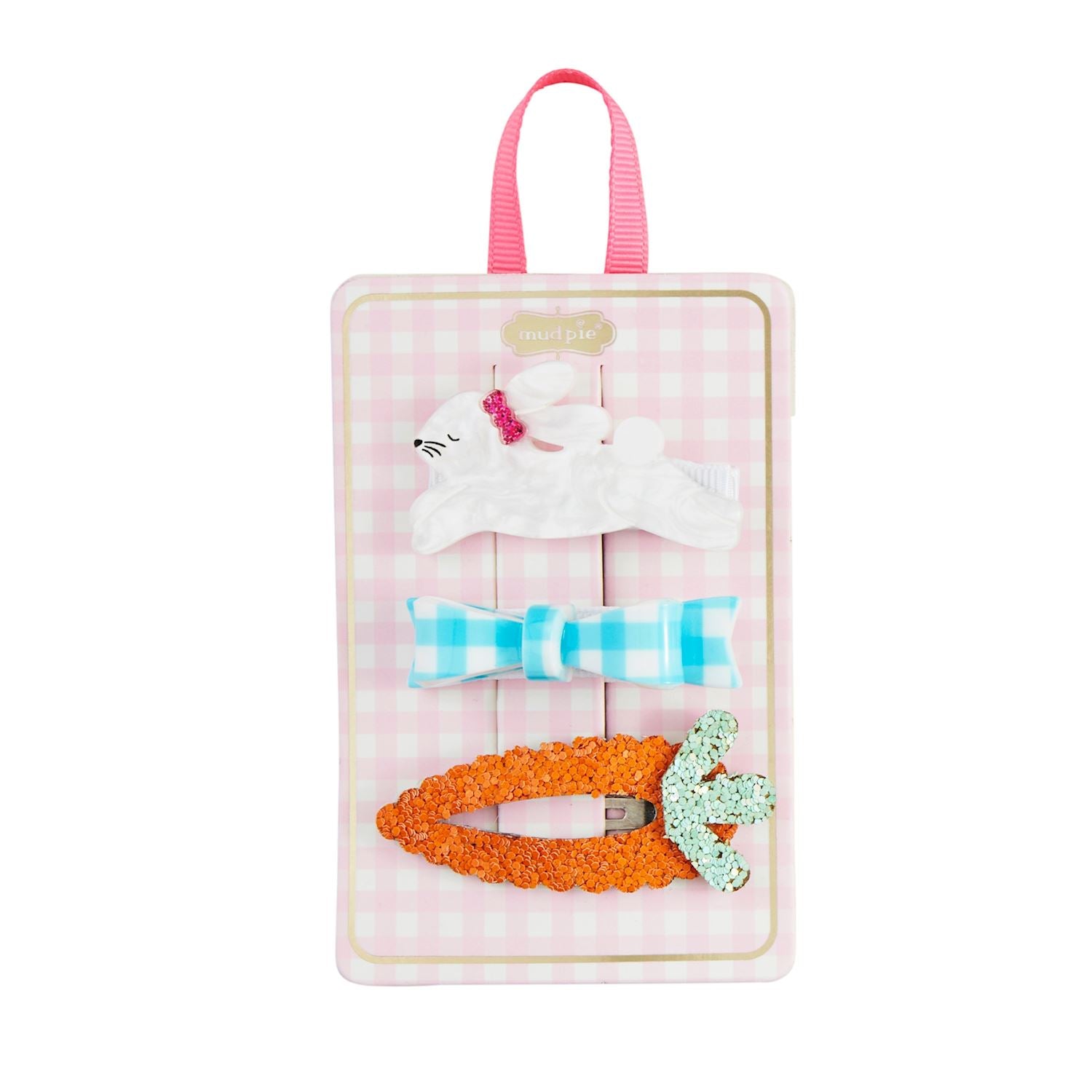 Mud Pie Pink Easter Hairclips-MUD PIE-Little Giant Kidz