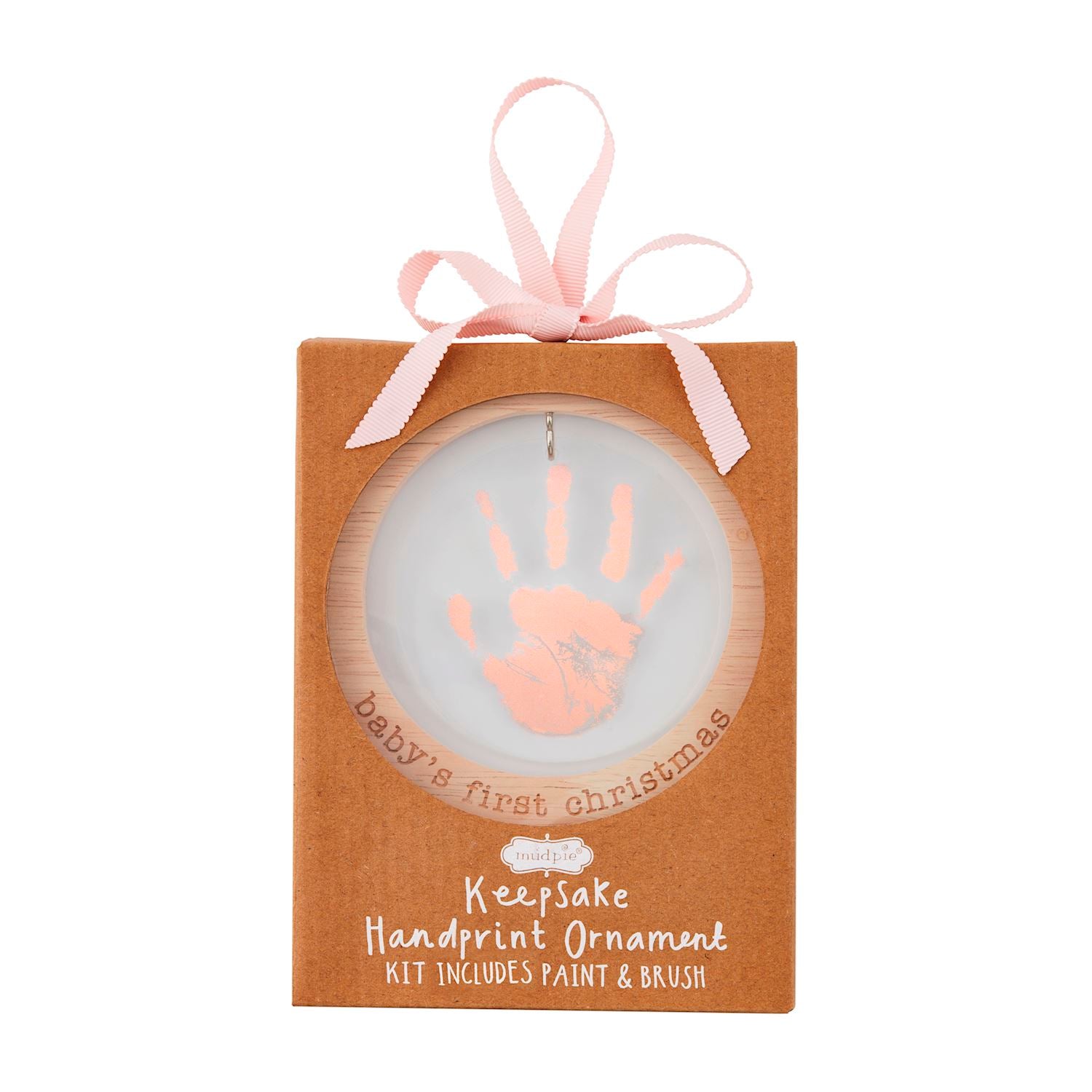 Mud Pie Pink Handprint Kit Ornament-MUD PIE-Little Giant Kidz