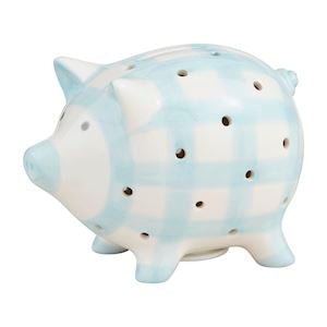 Mud Pie Pink Light Up Piggy Bank- Blue-MUD PIE-Little Giant Kidz
