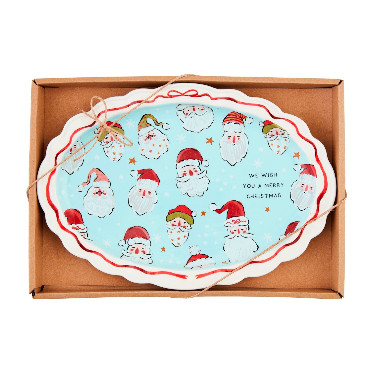 Mud Pie Santa Plate - We Wish You A Merry Christmas-MUD PIE-Little Giant Kidz
