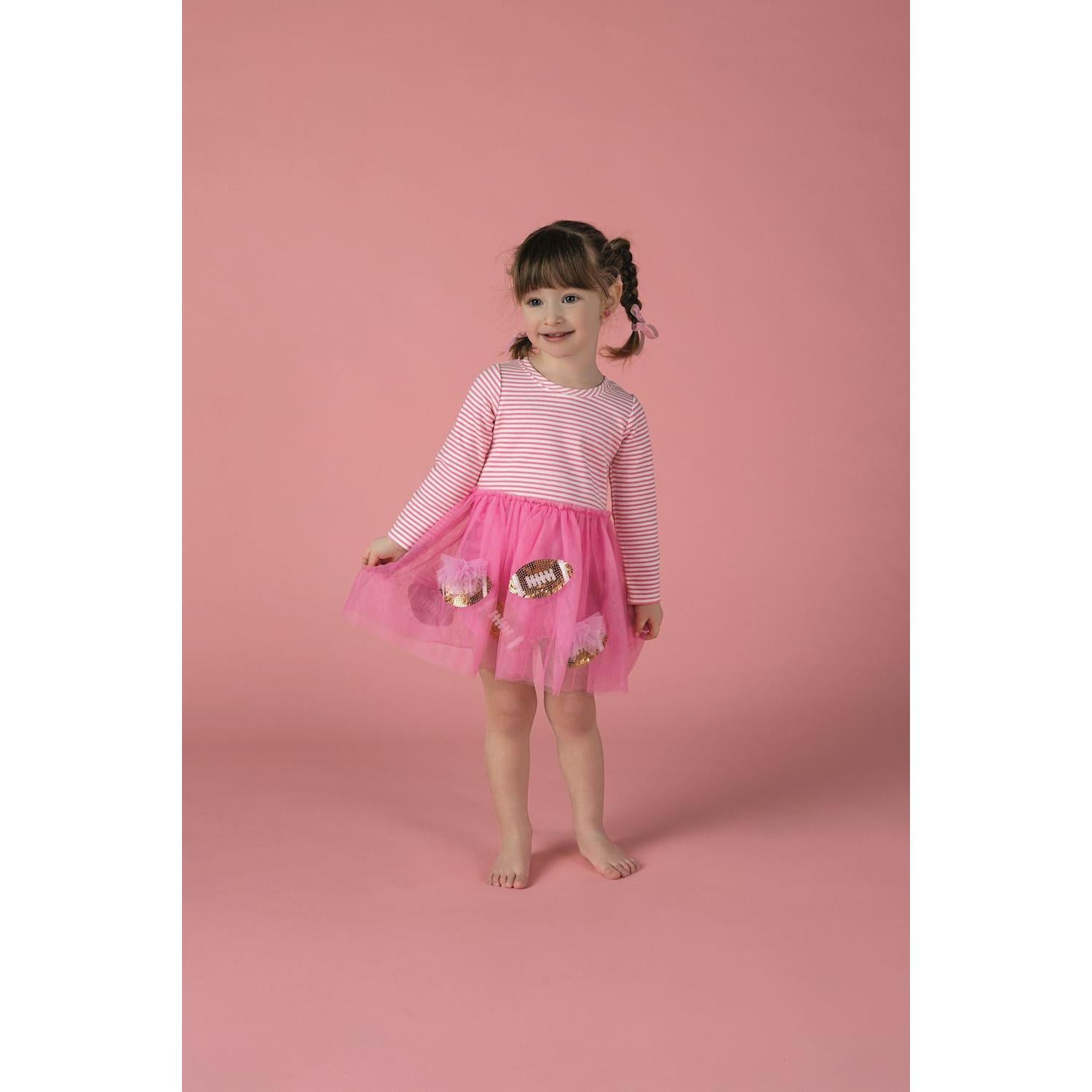 Mud Pie Sequin Football Tutu Dress-MUD PIE-Little Giant Kidz