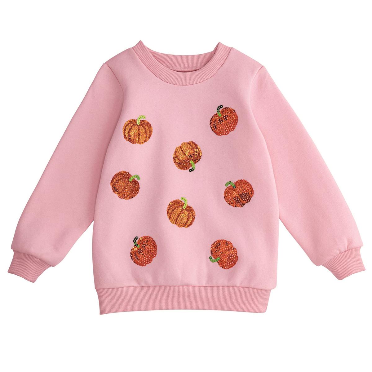 Mud Pie Sequin Pumpkin Sweatshirt-MUD PIE-Little Giant Kidz
