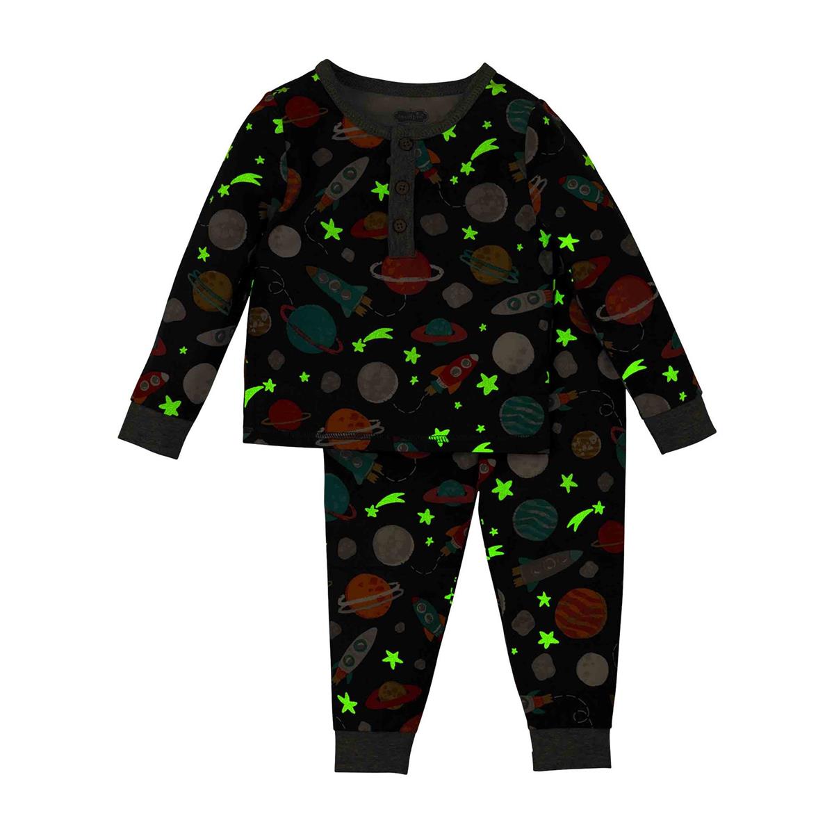 Mud Pie Space Glow-in-the-Dark Pajama Set-MUD PIE-Little Giant Kidz