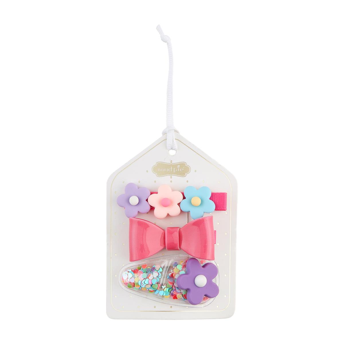 Mud Pie Spring Bow Hair Clip Set-MUD PIE-Little Giant Kidz