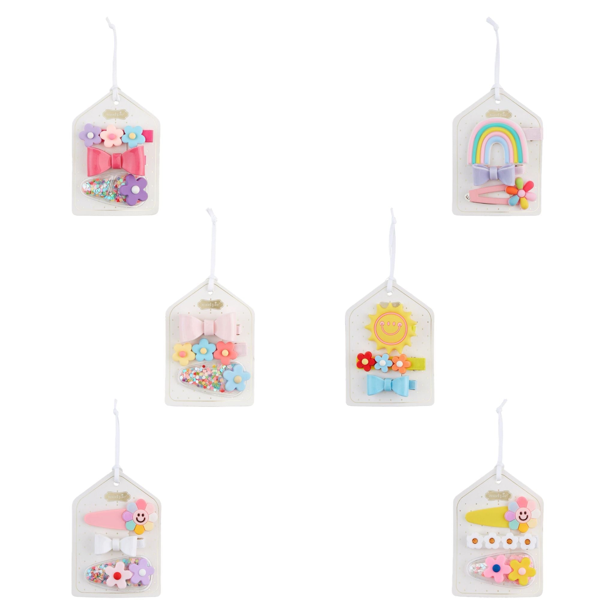 Mud Pie Spring Bow Hair Clip Set-MUD PIE-Little Giant Kidz