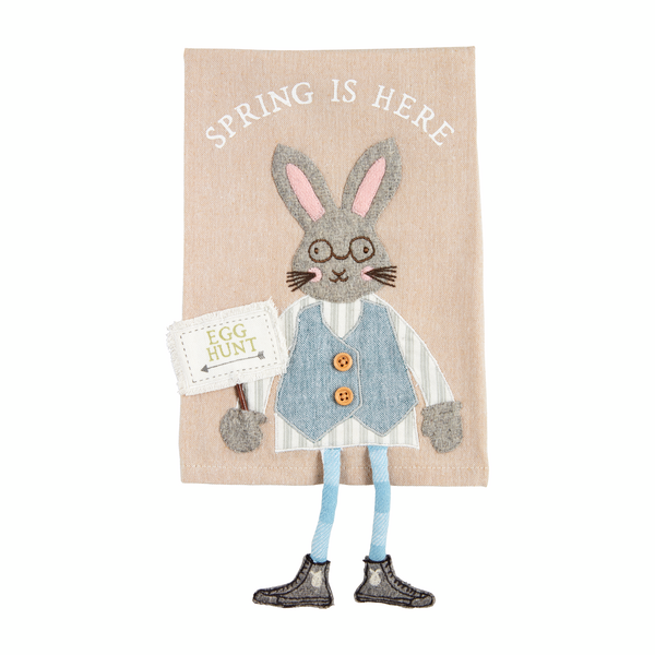 Mud Pie Spring is Here Dangle Leg Towel-MUD PIE-Little Giant Kidz