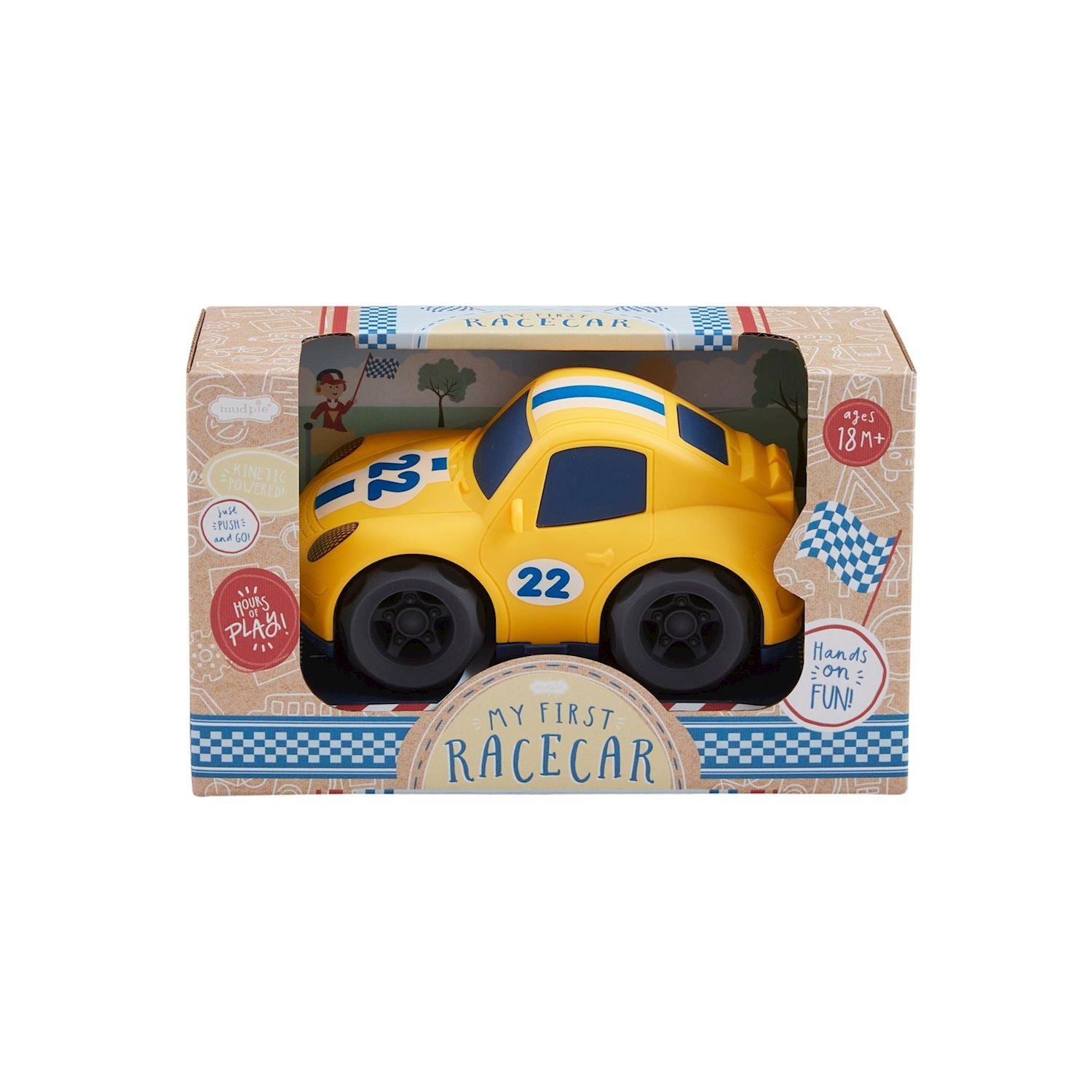 Mud Pie Toy Car- Yellow-MUD PIE-Little Giant Kidz